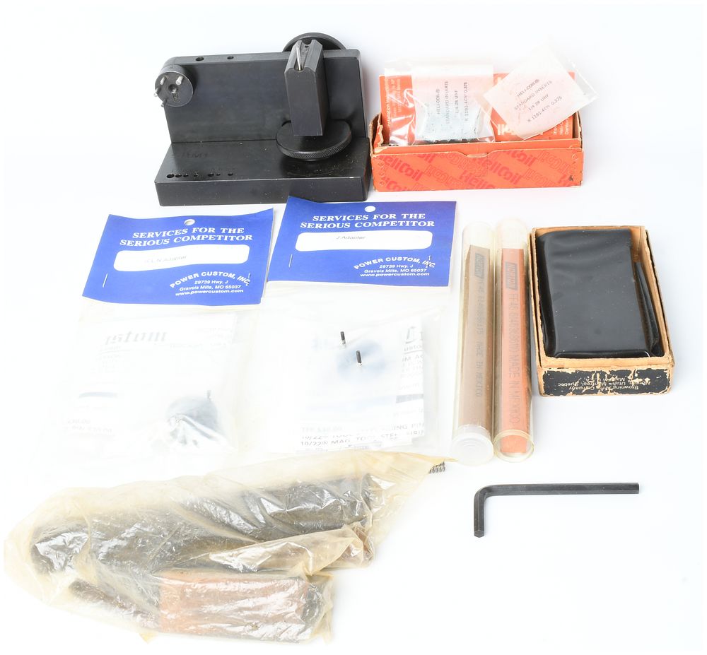 Lot 1087: A Collection of Gunsmithing Tools and Accessories Including Power Custom Stoning Fixture