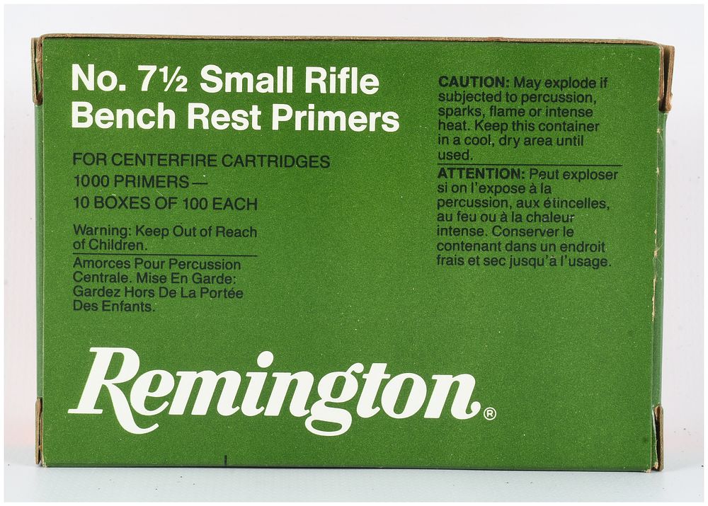Lot 1115: A Lot of 1000 Remington No. 7 1/2 Small Rifle Bench Rest Primers