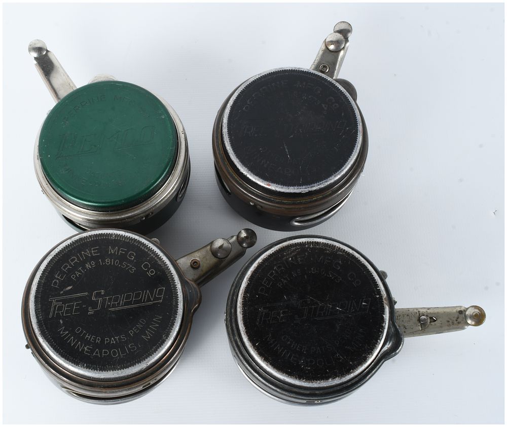 Lot 1220: A Collection of Perrine Mfg. Co. Free-Stripping and Pemco Automatic Fly Fishing Reels