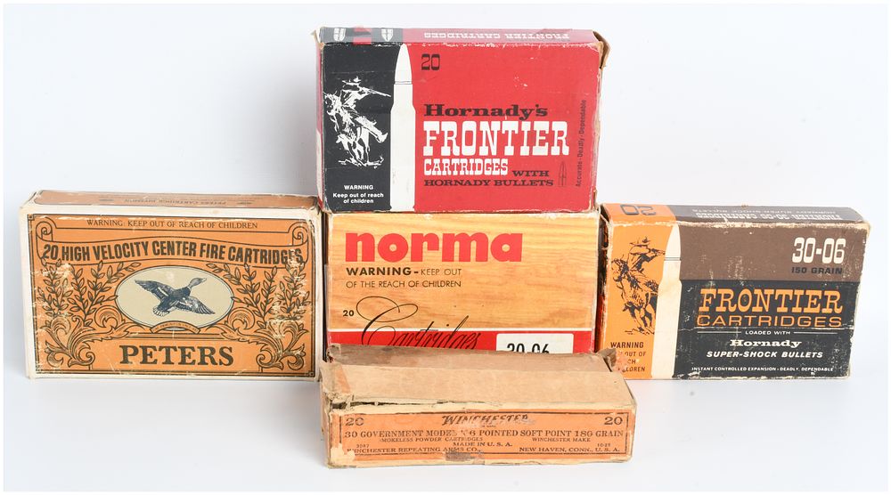 Lot 1249: A Lot of 42 .30-06 Springfield Centerfire Rifle Cartridges