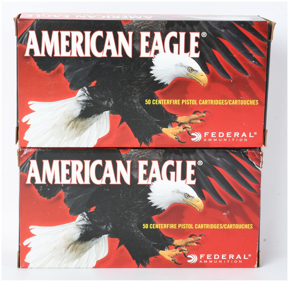 Lot 1285: Federal American Eagle Ammunition .40 S&W 180 Grain Full Metal Jacket 100 Rounds