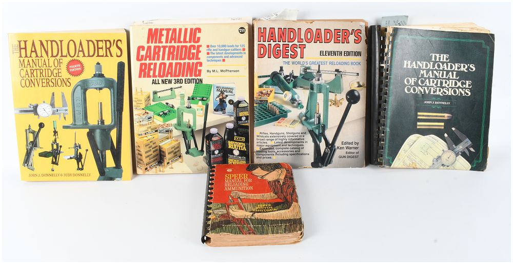 Lot 1297: Donnelly, John J., et al. A Collection of Ammunition Reloading and Cartridge Conversion Manuals. Various Publishers, 1964-2011.