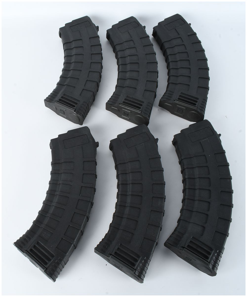 Lot 1328: A Lot of Six TAPCO AK-47 Pattern Magazines 7.62x39mm