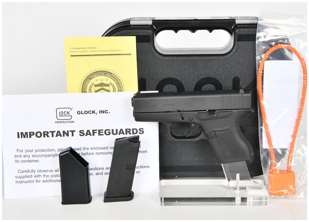 Lot 1329: Glock 43 Striker-Fired Semi-Automatic Pistol 9mm