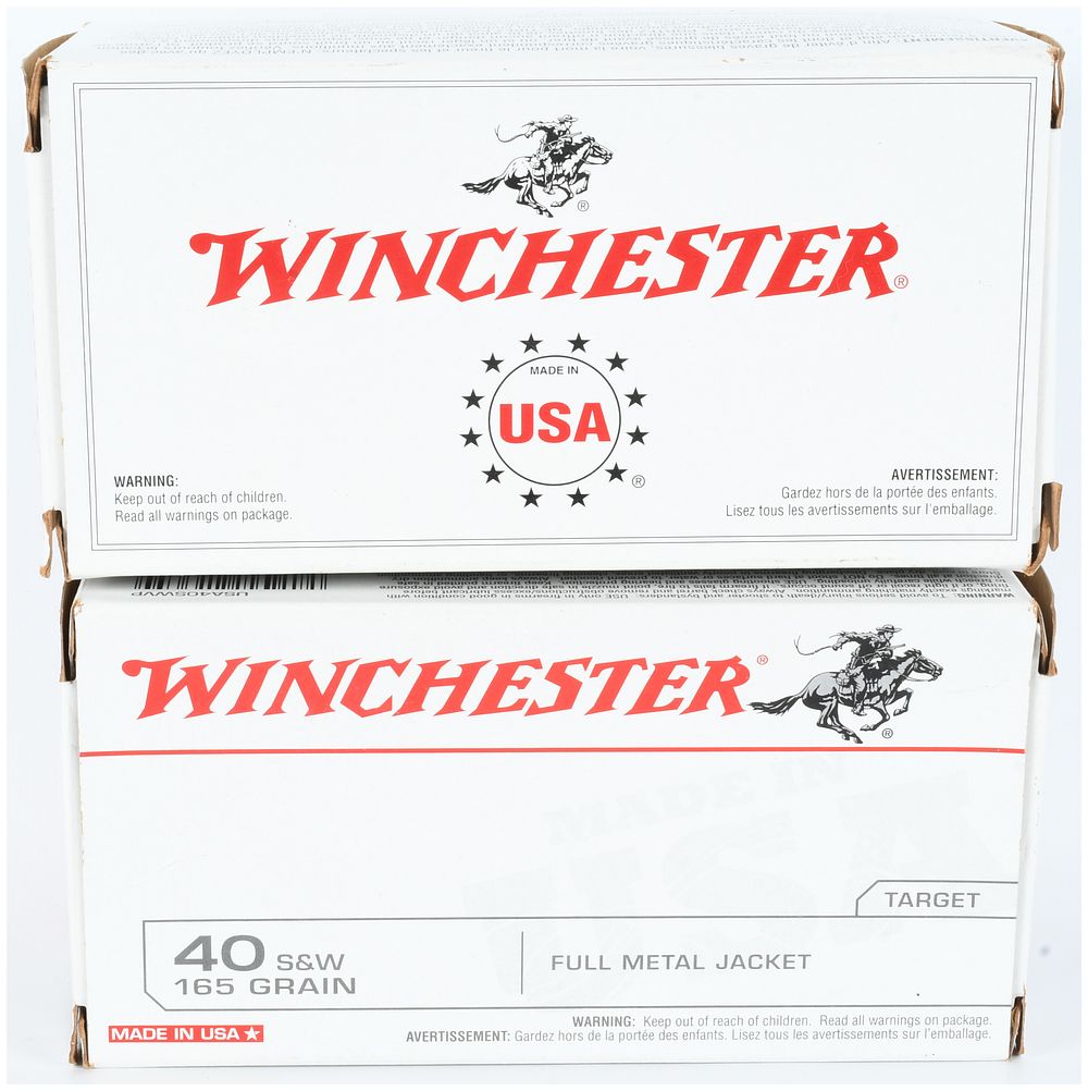 Lot 1330: Winchester Target/Range Ammunition .40 S&W 177 Rounds