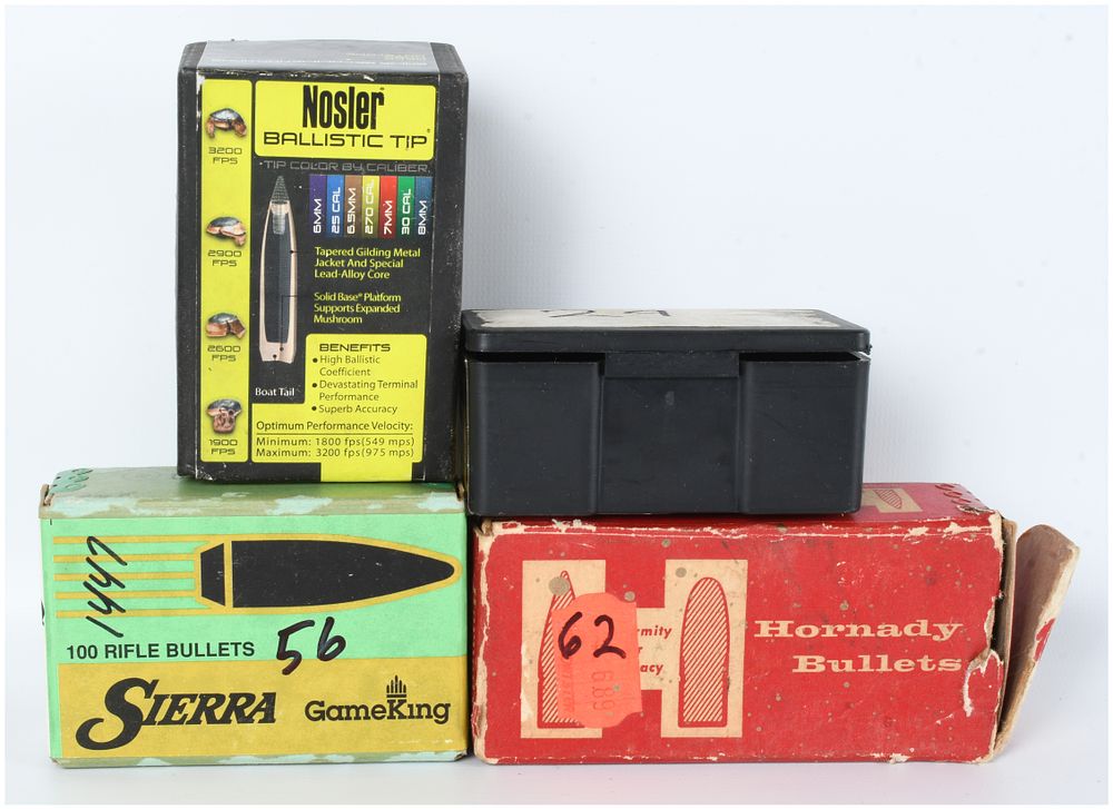 Lot 1333: A Lot of 4 Boxes of .270 Caliber Rifle Bullets