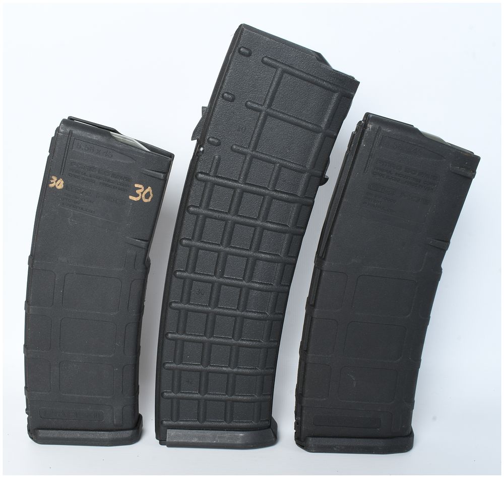 Lot 1388: A Trio of Magpul and MSAR Polymer Rifle Magazines 5.56x45mm NATO