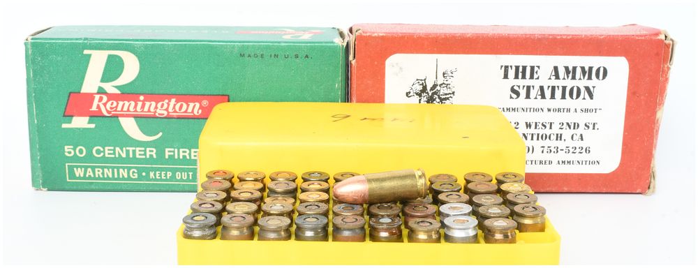 Lot 1396: A Lot of 149 Rounds of Assorted 9mm Luger Ammunition