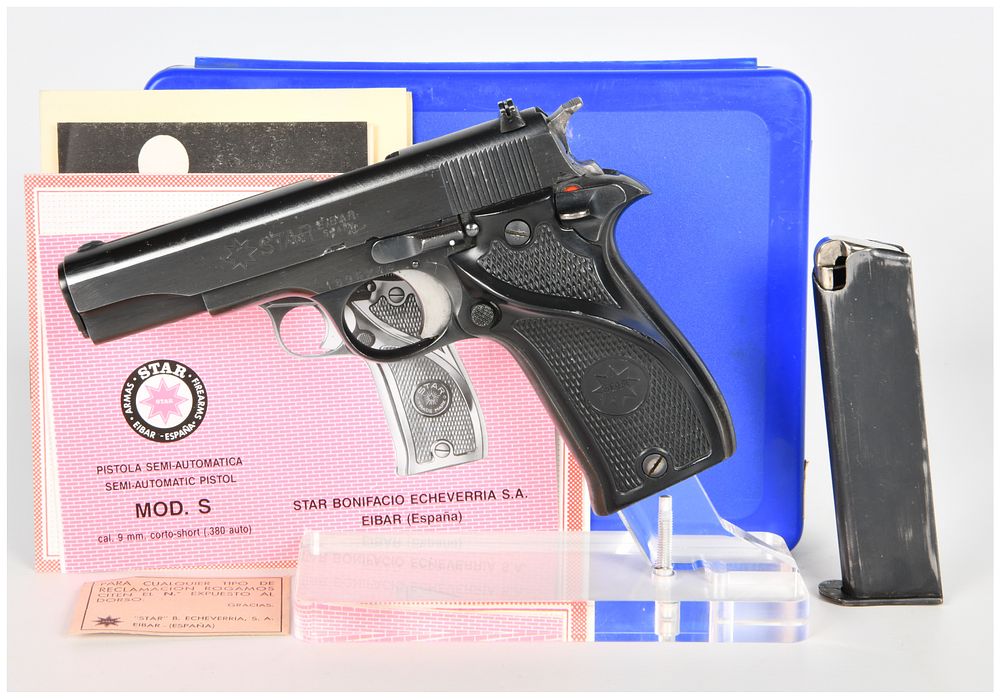 Lot 1407: Star Model S Semi-Automatic Pistol .380 ACP with 4 Inch Barrel