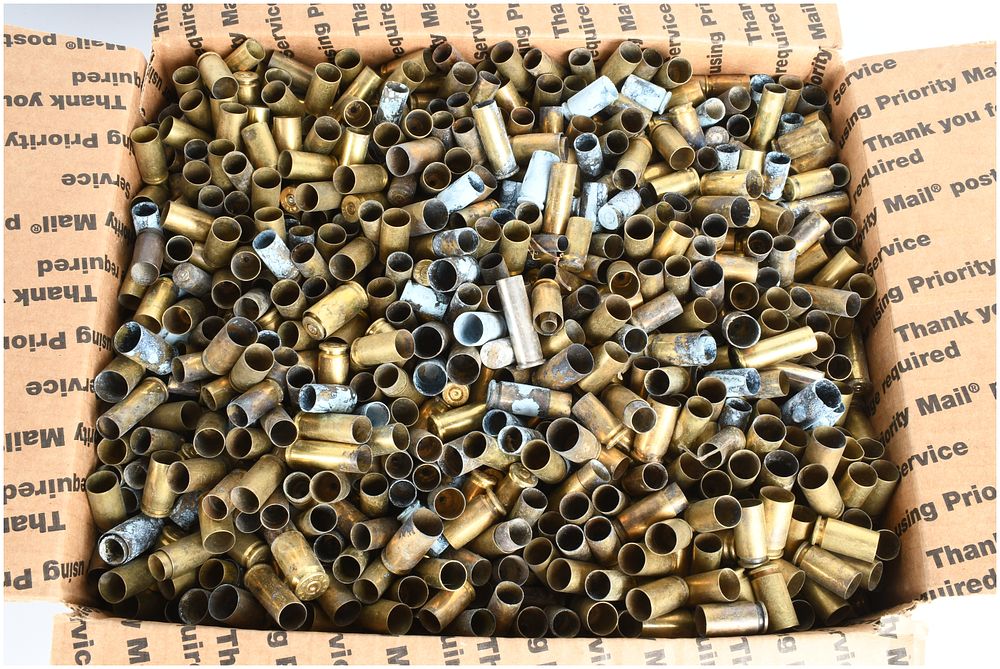 Lot 1435: A Lot of 325 Mixed Manufacturer Spent Ammunition Casings .357 Magnum .40 S&W and .45 Auto
