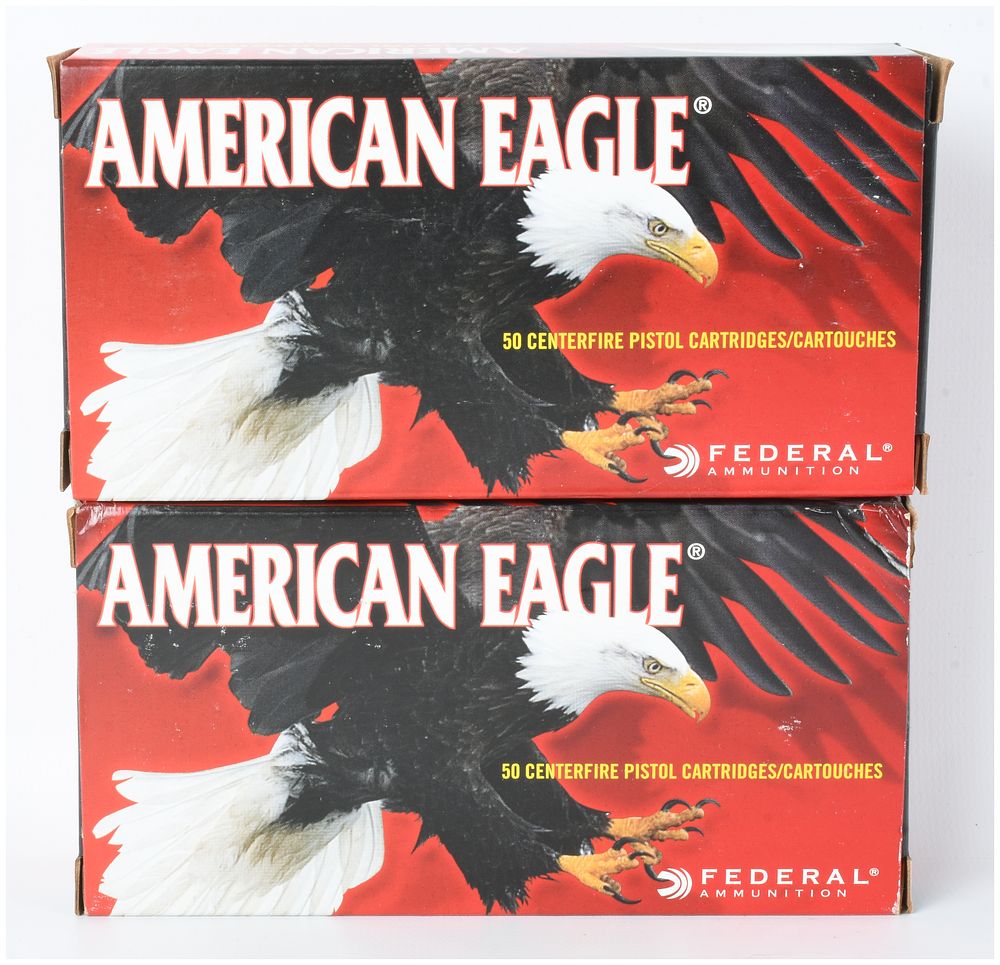 Lot 1495: A Lot of 100 Rounds of Federal American Eagle .40 S&W 180 Grain FMJ Ammunition