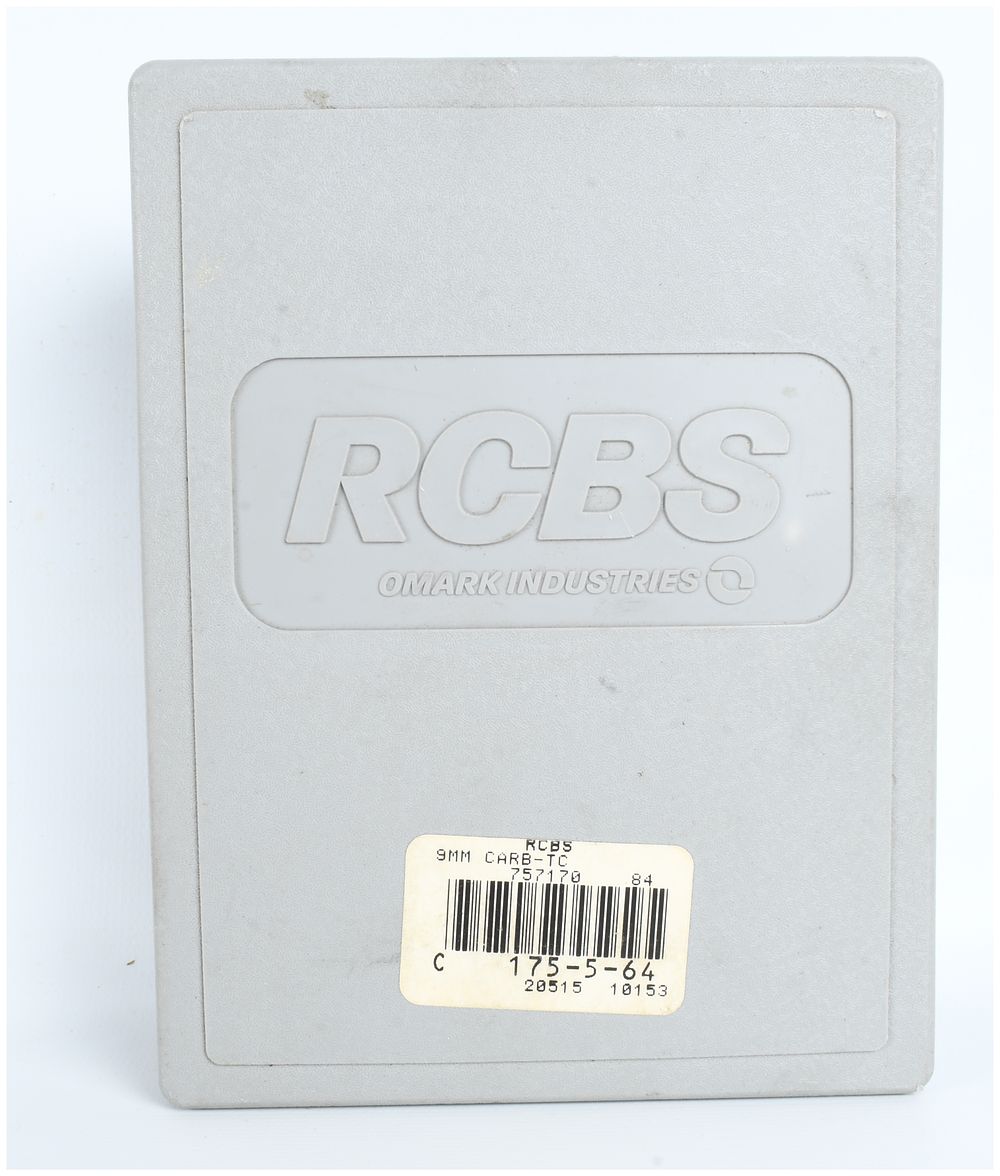 Lot 1556: RCBS 20515 3-Die Carbide Taper Crimp Reloading Set 9mm Luger