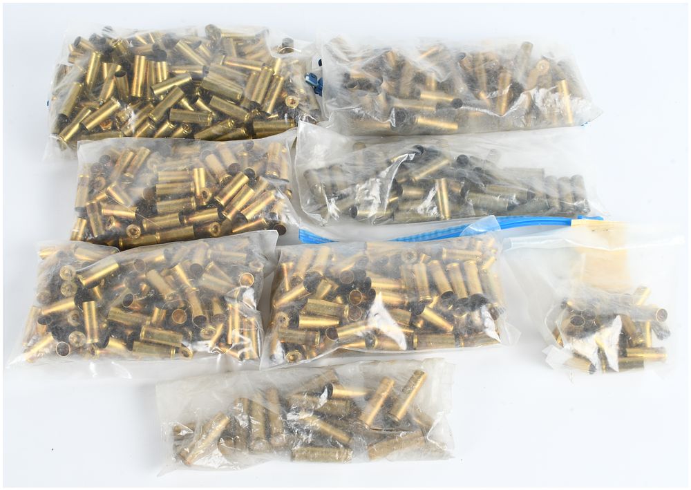 Lot 1570: A Lot of 8 Bags of Winchester-Western .32-20 Winchester Spent Brass Cartridge Cases