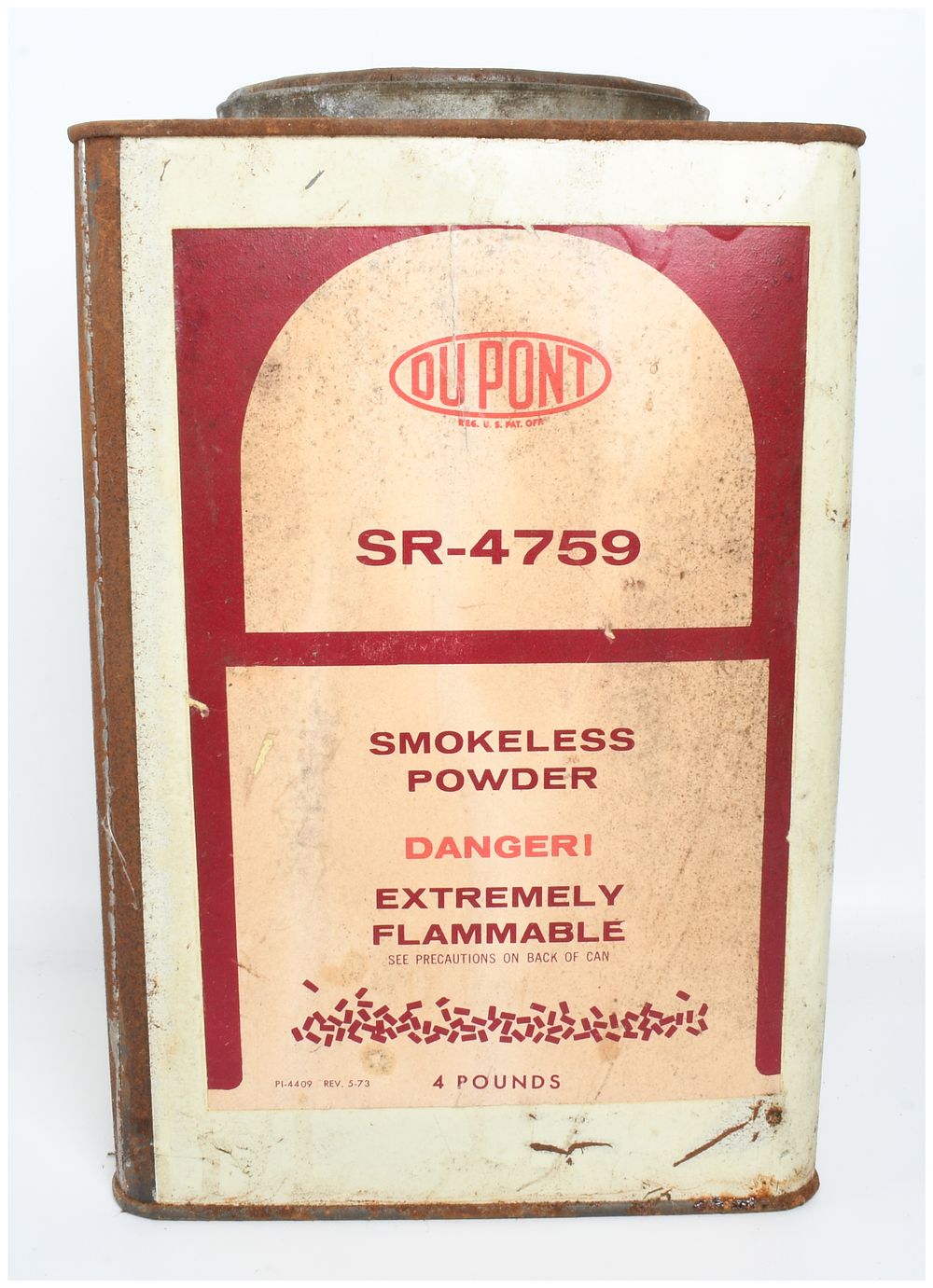 Lot 1582: DuPont SR-4759 Smokeless Powder Canister 3 LBS total