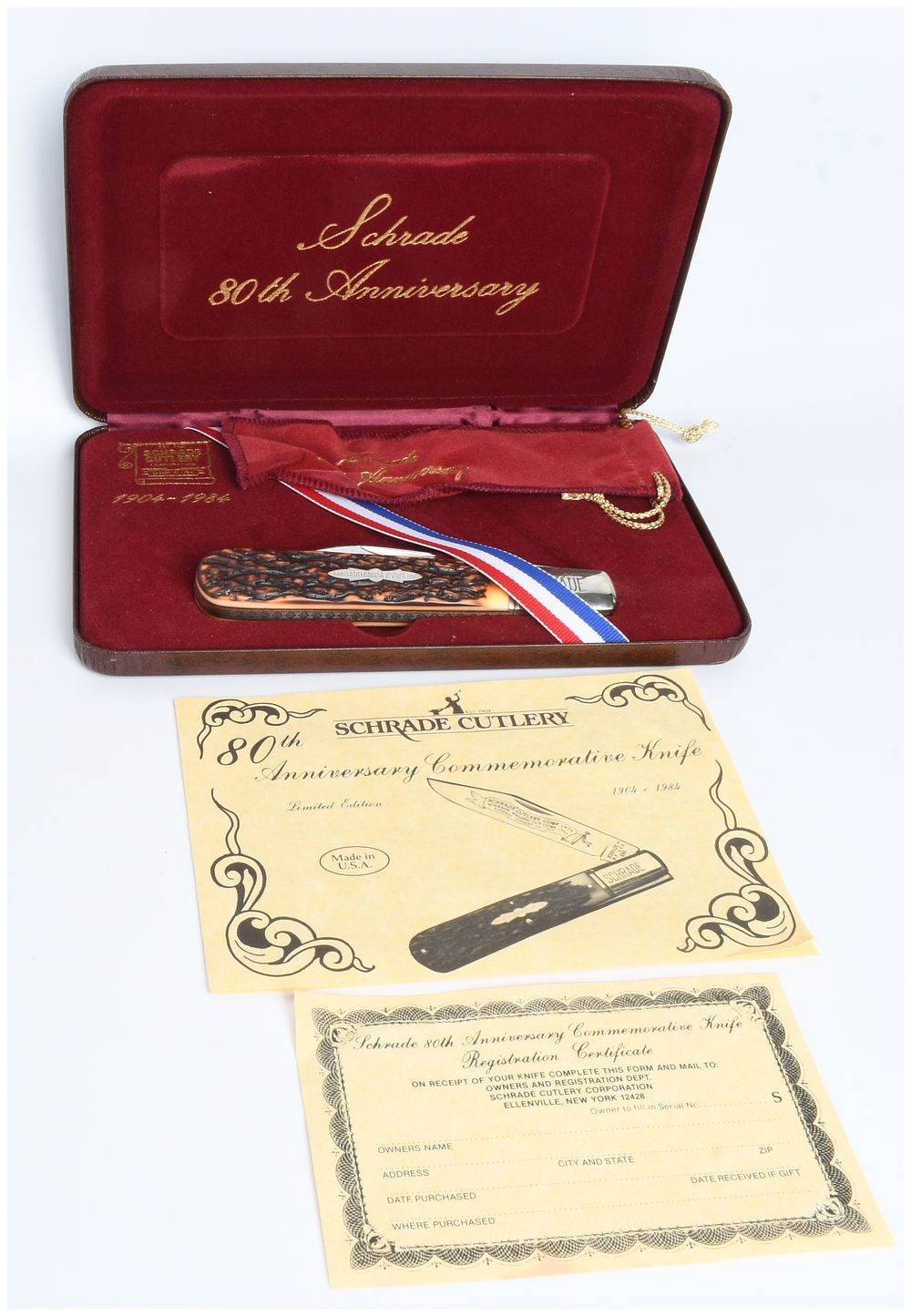 Lot 1592: Schrade USA 80th Anniversary Commemorative Big Daddy Barlow Pocket Knife Model 280