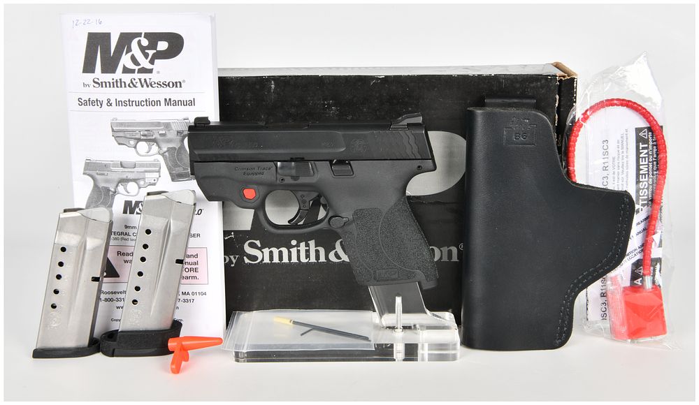 Lot 162: Smith & Wesson M&P 9 Shield M2.0 Striker-Fired Semi-Automatic Pistol 9mm with 3.125 Inch Barrel