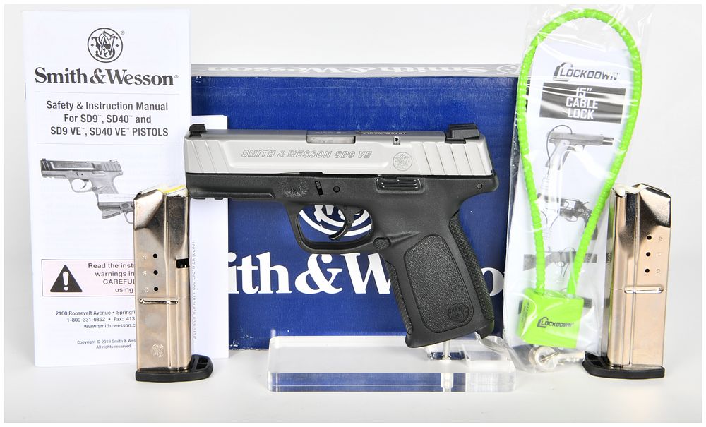 Lot 498: Smith & Wesson SD9 VE Semi-Automatic Pistol 9mm with 4 Inch Barrel