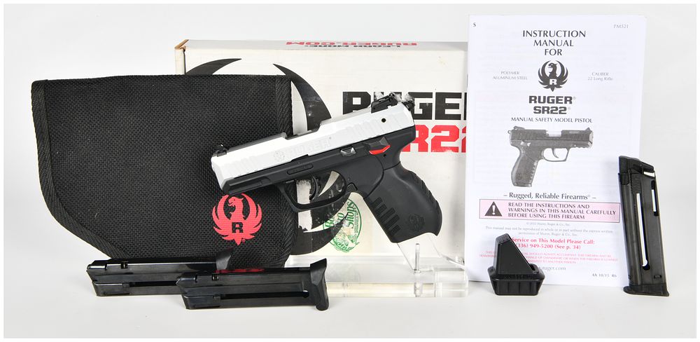 Lot 1071: Ruger SR22 Semi-Automatic Pistol .22 LR with 3.5 Inch Barrel