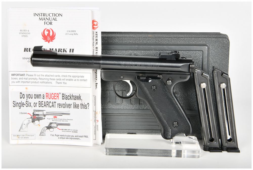 Lot 1155: Ruger Mark II Target Semi-Automatic Pistol .22 LR with 5.5 Inch Barrel