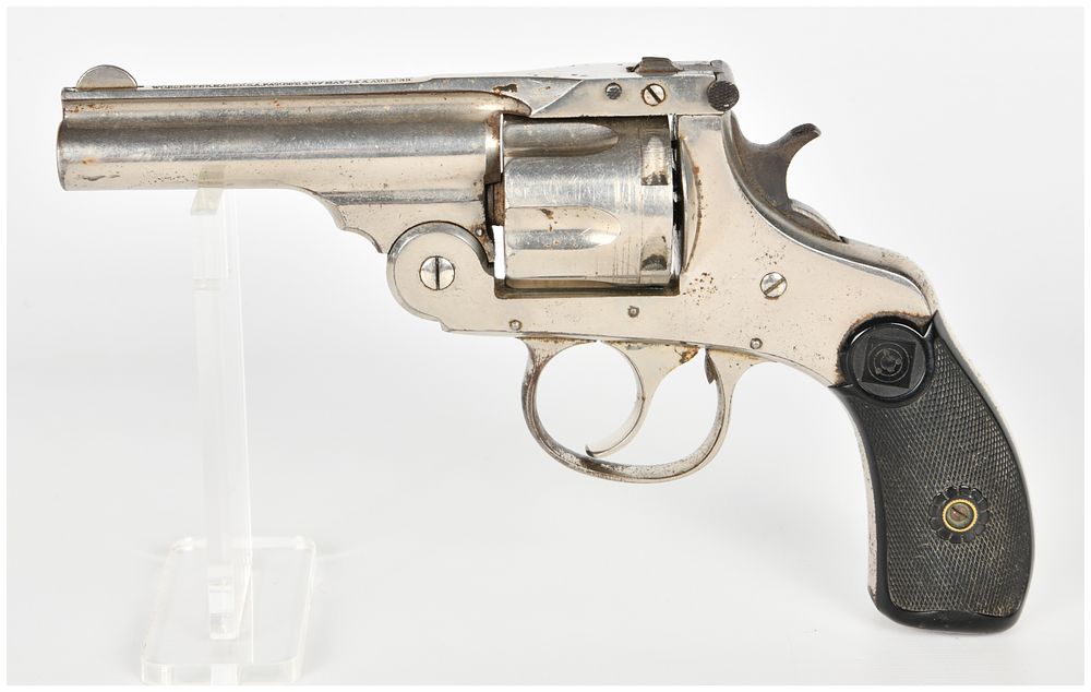 Lot 1215: Harrington & Richardson Auto-Ejecting Second Model Double Action Revolver .38 Caliber with 3.25 Inch Barrel