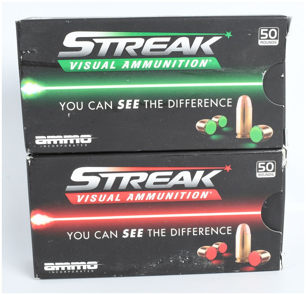 Lot 55: Ammo Inc. Streak Visual Ammunition .380 Auto