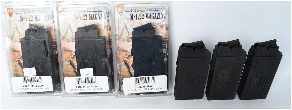 Lot 74: A Lot of 6 Citadel Chiappa M1-22 10-Round Magazines .22 LR