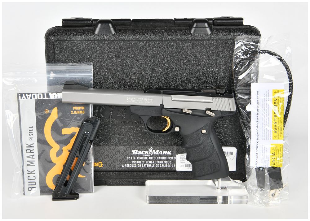 Lot 84: Browning Buck Mark Semi-Automatic Pistol .22 Long Rifle with 5.5 Inch Barrel