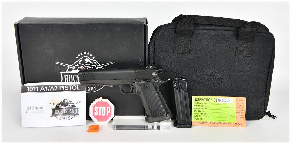 Lot 90: Rock Island Armory M1911 A2 FS Tactical Ultra High Cap Semi-Automatic Pistol 9mm with 5 Inch Barrel