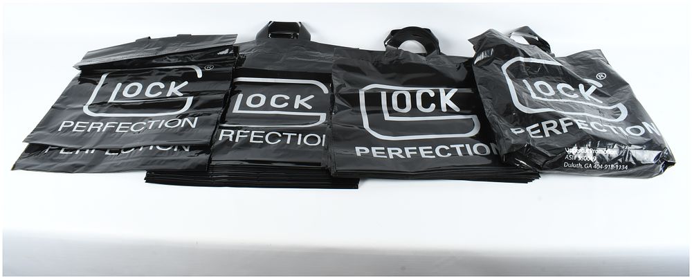 Lot 119: A Collection of Glock Perfection Factory Promotional Plastic Bags