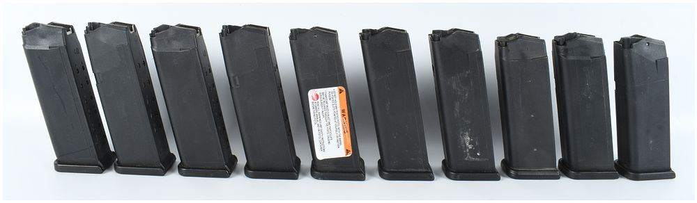 Lot 134: A Collection of 10 Glock Model 22 Semi-Automatic Pistol Magazines .40 S&W