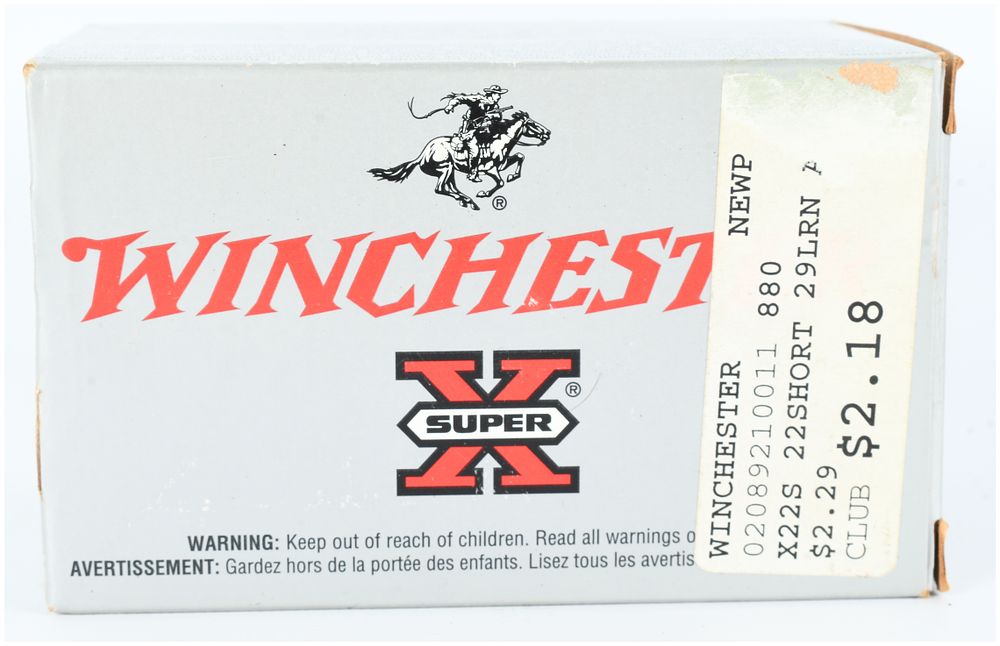 Lot 148: A Lot of 500 Winchester Super-X High Velocity .22 Short Cartridges