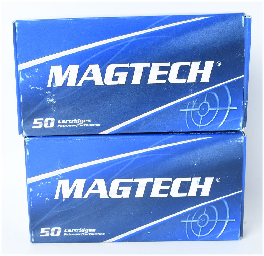 Lot 175: Magtech 9mm Luger 115 Grain FMJ Ammunition A Lot of 100 Rounds