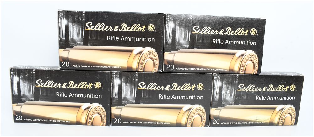 Lot 199: A Lot of 100 Rounds of Sellier and Bellot 308 Winchester 147 Grain FMJ Ammunition