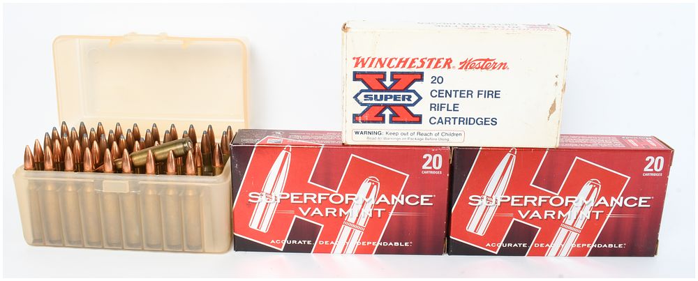 Lot 202: A Lot of 100 Rounds of .222 Remington Centerfire Rifle Ammunition