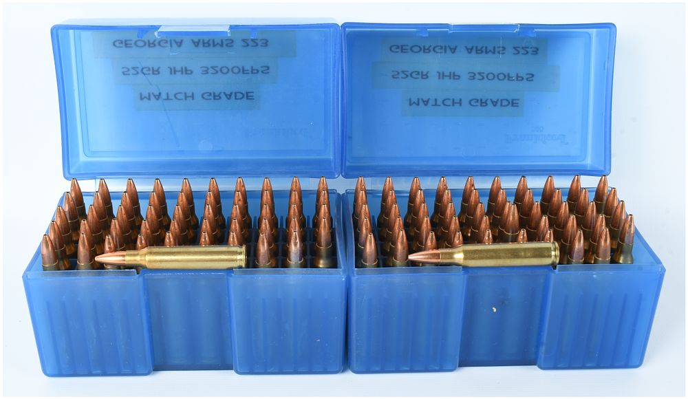 Lot 238: A Lot of 100 Georgia Arms Match Grade .223 Rem Remanufactured Ammunition