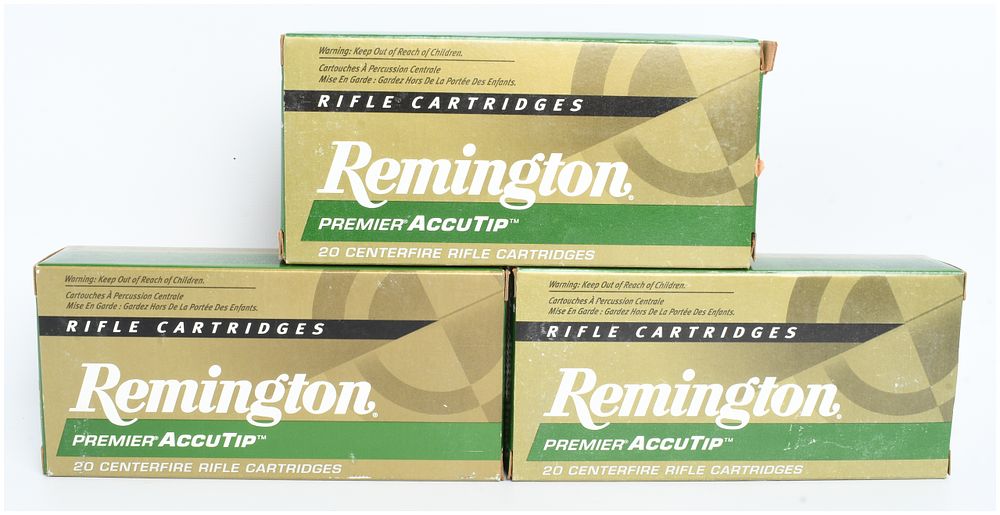 Lot 241: A Lot of 60 Rounds of Remington Premier AccuTip .17 Remington Fireball Rifle Ammunition