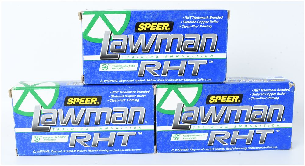 Lot 256: A Lot of 150 Rounds of Speer Lawman RHT Training Ammunition .357 SIG