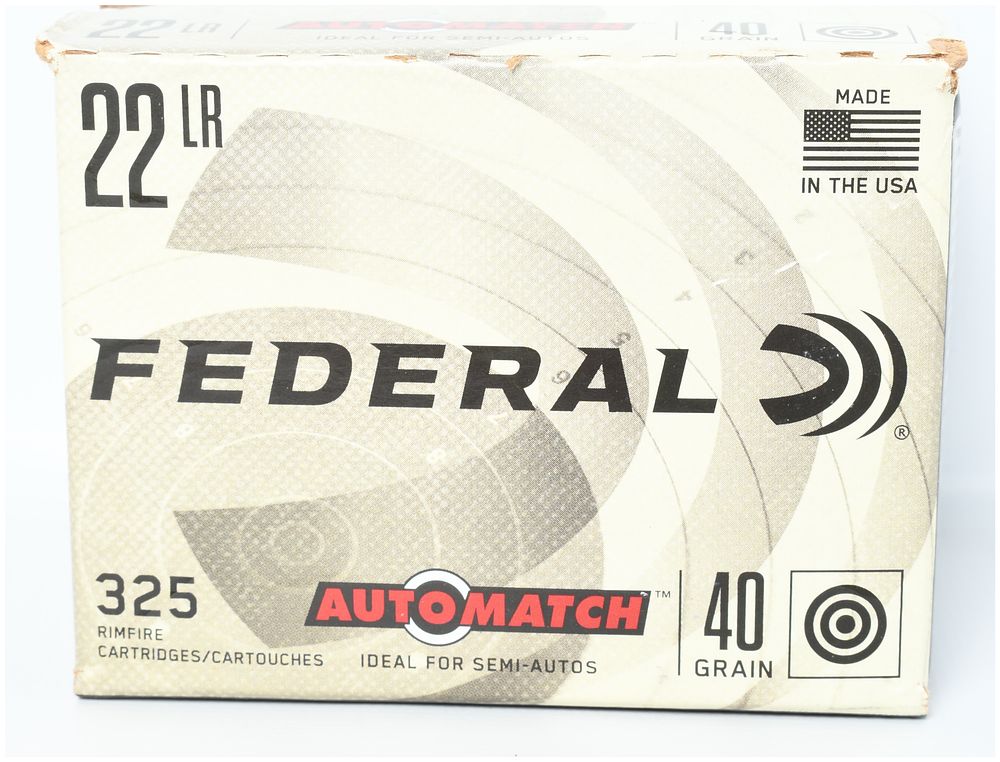 Lot 289: Federal AutoMatch .22 LR Rimfire Ammunition A Lot of 325 Rounds