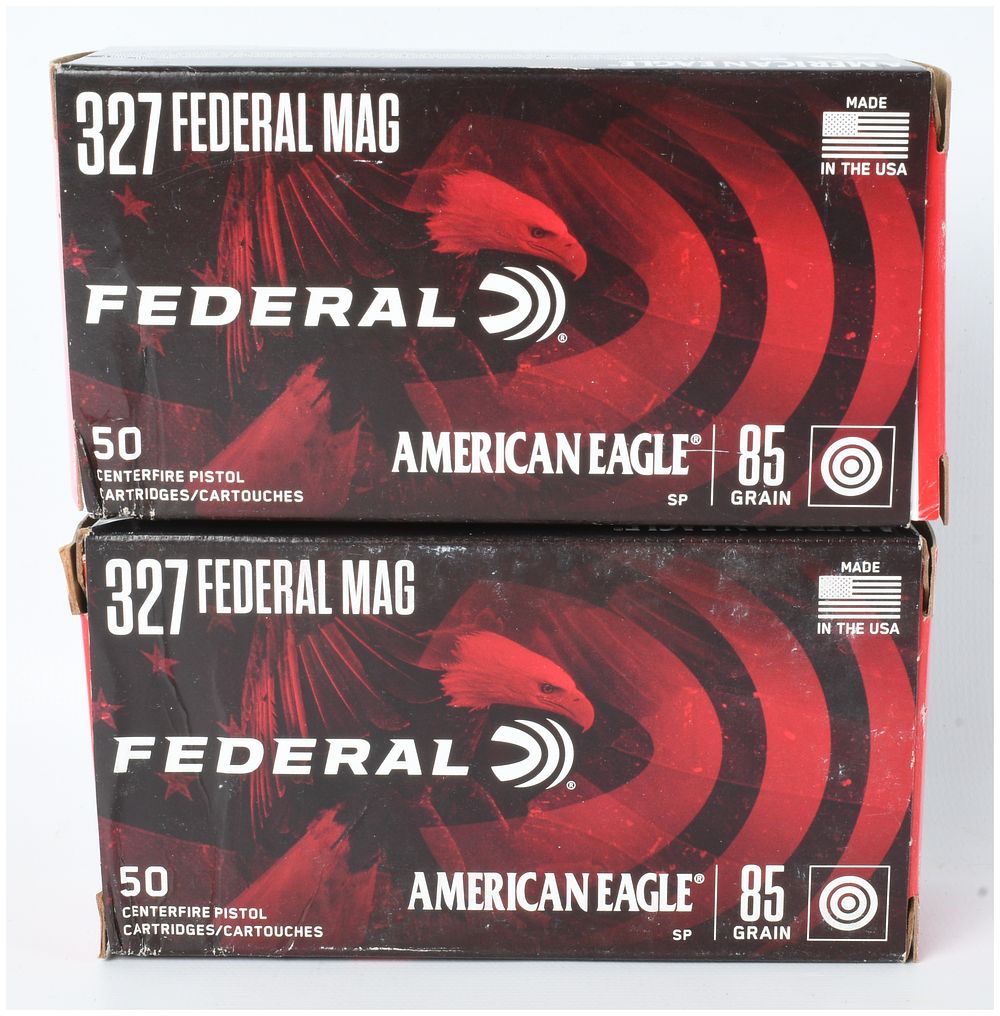 Lot 334: A Lot of 100 Rounds Federal American Eagle Soft Point Ammunition .327 Federal Magnum