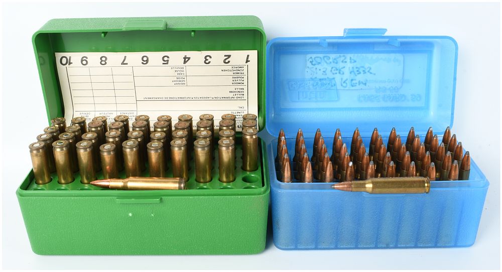 Lot 352: A Lot of 90 Pieces of Assorted and Remanufactured .222 Remington Ammunition and Cases