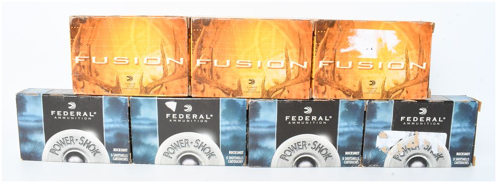 Lot 370: Federal Fusion and Power-Shok Shotgun Ammunition 12 Gauge