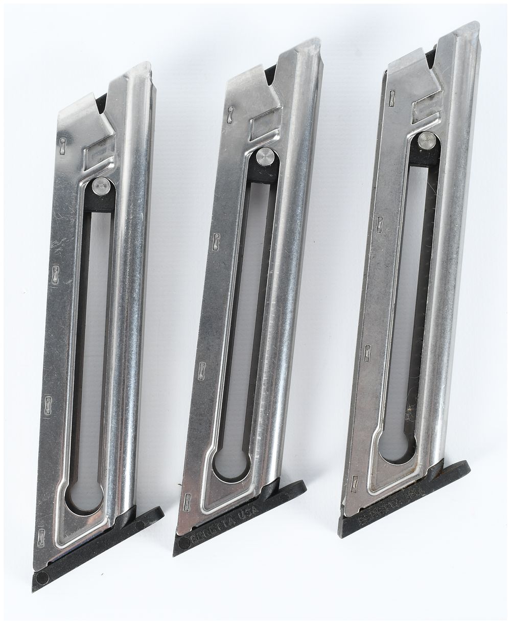 Lot 374: Three Beretta U22 Neos Semi-Automatic Pistol Magazines .22 LR