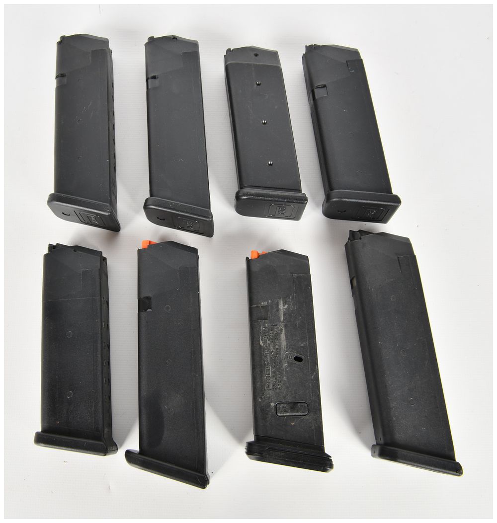 Lot 395: A Collection of Eight Glock and Magpul 9mm Detachable Box Magazines