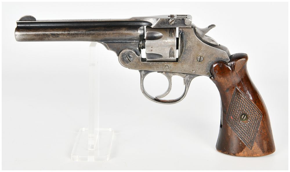 Lot 414: Iver Johnson Supershot Top Break Double Action Revolver .22 with 6 Inch Barrel