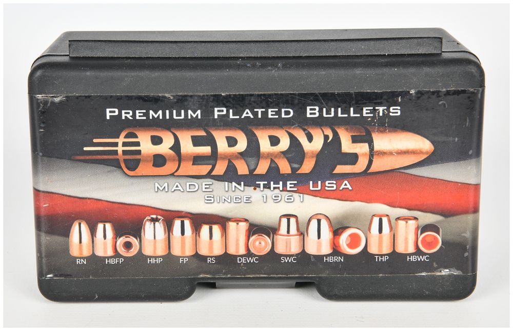 Lot 446: A Lot of 250 Berry's .40 Cal Hollow Base Round Nose Plated Bullets