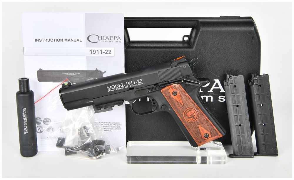 Lot 474: Chiappa Firearms Model 1911-22 Semi-Automatic Pistol .22 LR with 5 Inch Barrel