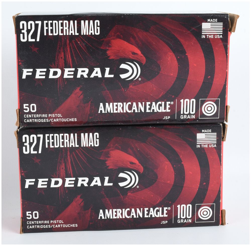 Lot 490: Federal American Eagle .327 Federal Magnum 100 Grain JSP Ammunition