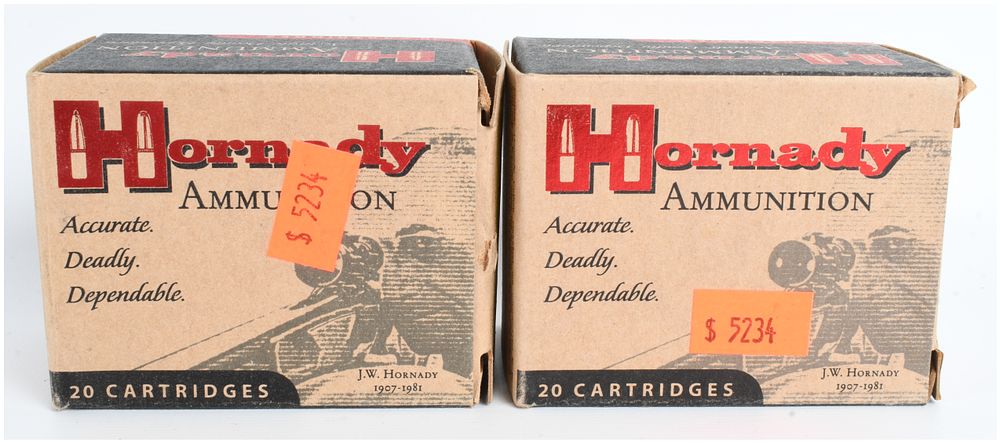 Lot 496: Hornady Custom .50 AE Centerfire Ammunition 40 Rounds