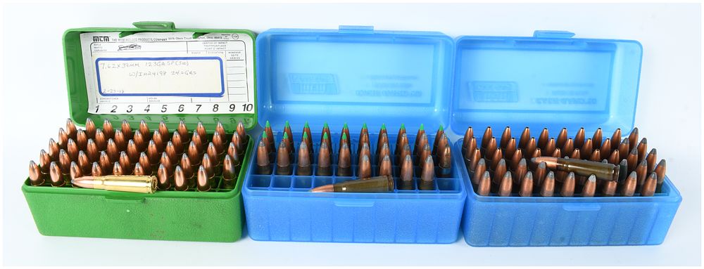 Lot 502: A Lot of 135 Rounds of Remanufactured 7.62x39mm Rifle Ammunition