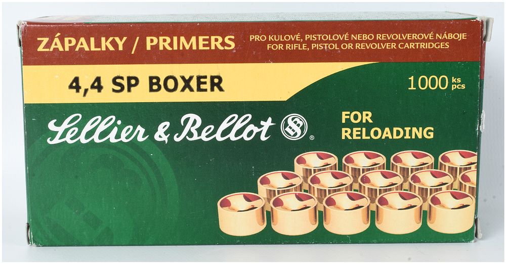Lot 542: Sellier & Bellot 4,4 SP Boxer Small Pistol Primers 1000 Count